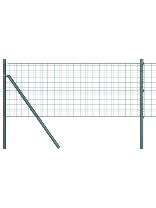 Hitsattu verkkosarja 7 postilla vihreä 0,8x10 m teräs