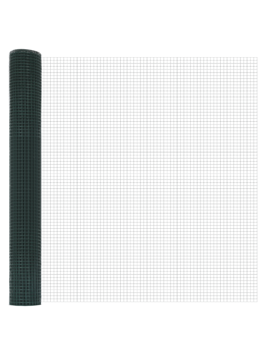 Aitapylvässetti 2 kpl vihreä teräs, pvc 10 x 1 m kestävä