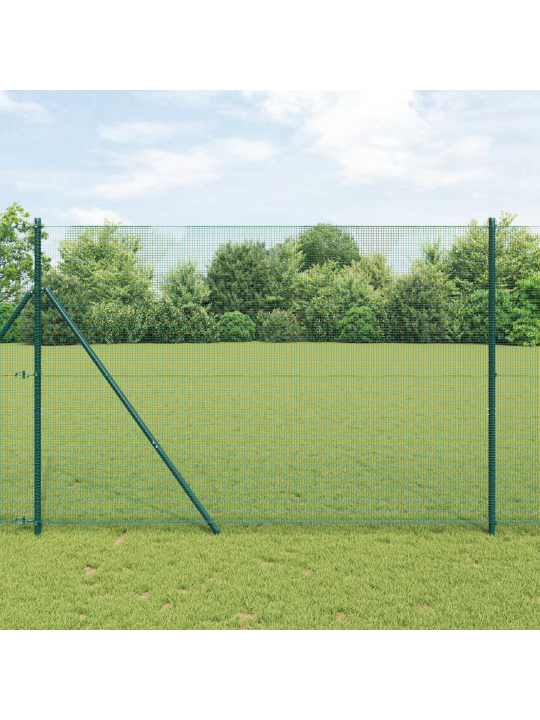 Hitsattu langoittain ristikko 7 tolppalla vihreä 1.6x10 m teräs