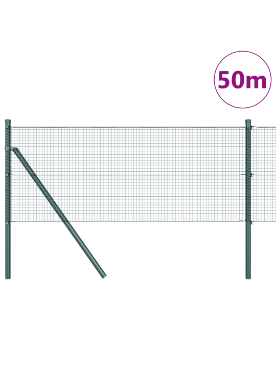 Hitsattu lang fence 13 tolppaa vihreä 0.4x50 m teräs