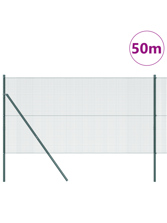 Hitsattu langa-aida 13 tolppaa vihreä 1.4x50 m teräs