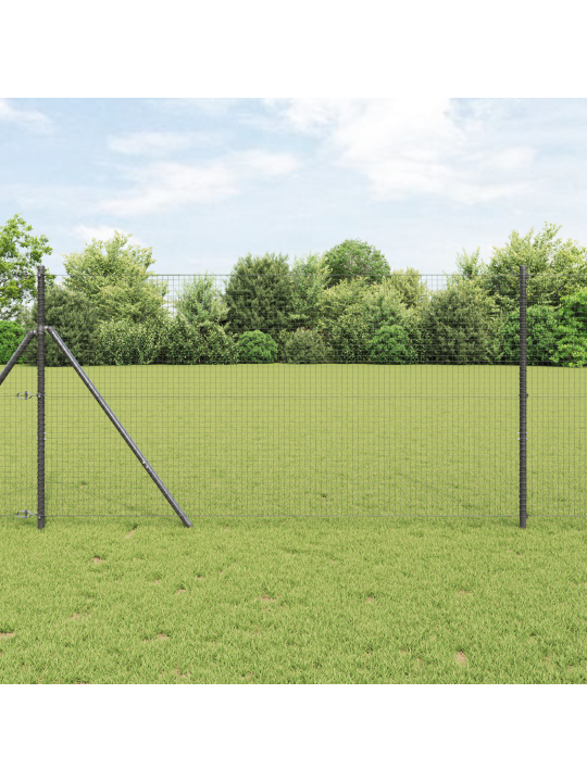 Hitsaustarvikkeiden aita 13 postilla harmaa 1.4x25 m teräs