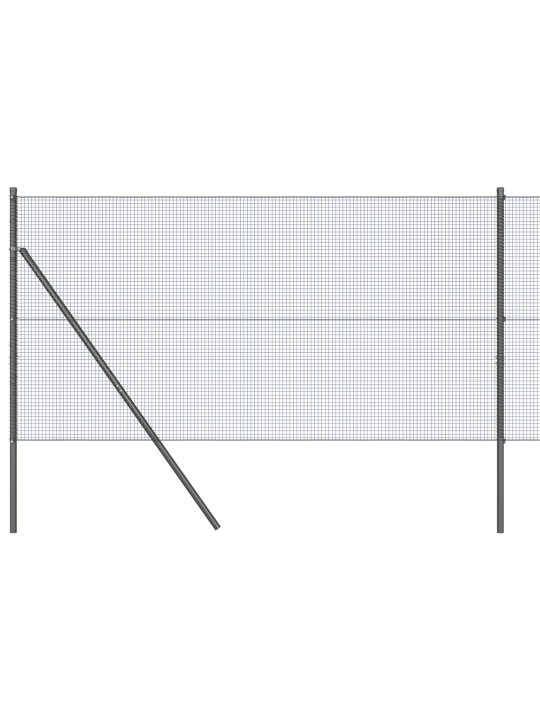 Hitsattu langa-aita 13 pylväällä harmaa 1.2x50 m teräs