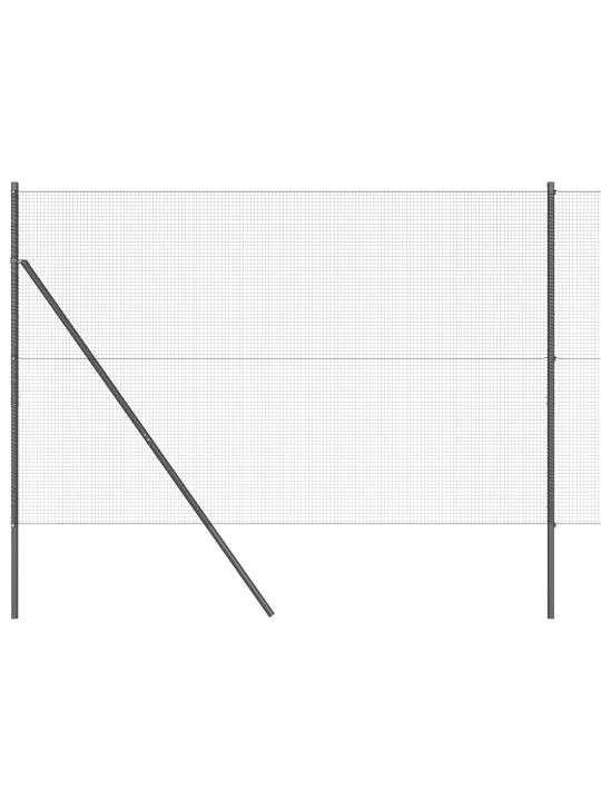 Hitsattu verkkotaide 7 pylväällä harmaa 1.4x50 m teräs