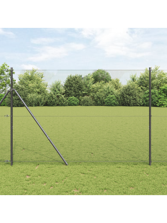 Hitsattu verkkotaide 7 pylväällä harmaa 1.4x50 m teräs