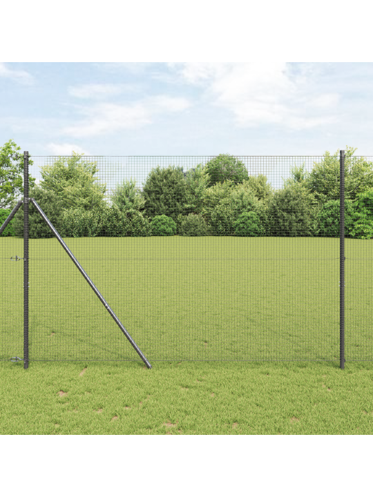 Hitsattu langa-aita 13 tolpalla harmaa 1.4x50 m teräs