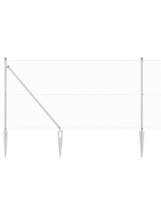 Aitatolppasetti 10 x 1 m 2 kpl galvanoitu teräs 10 x 1 metriä