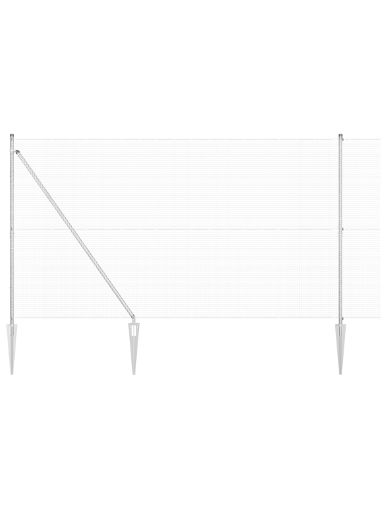 Hitsattu metalliverkkoaita 7 piikkipostilla 1.5x10 m galvanoitu teräs