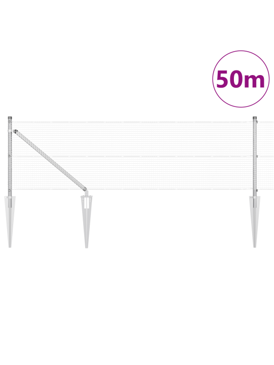 Hitsattu langaaita 13 pistepilarilla 0.6x50 m galvanoitu teräs