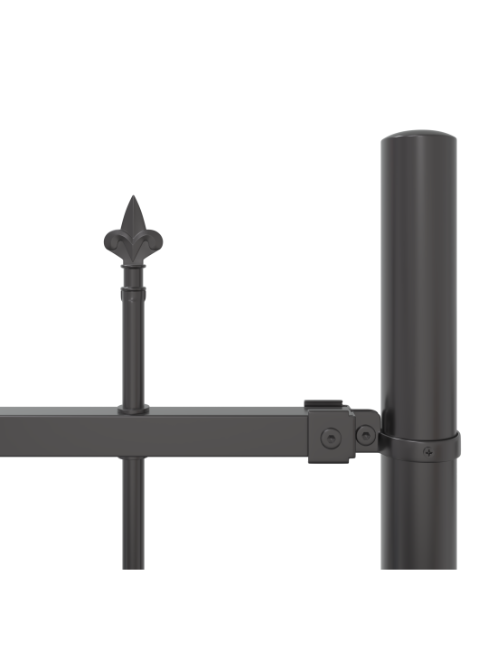 Puutarha-aidat hoop top harmaa 3,4x0,75 m teräs