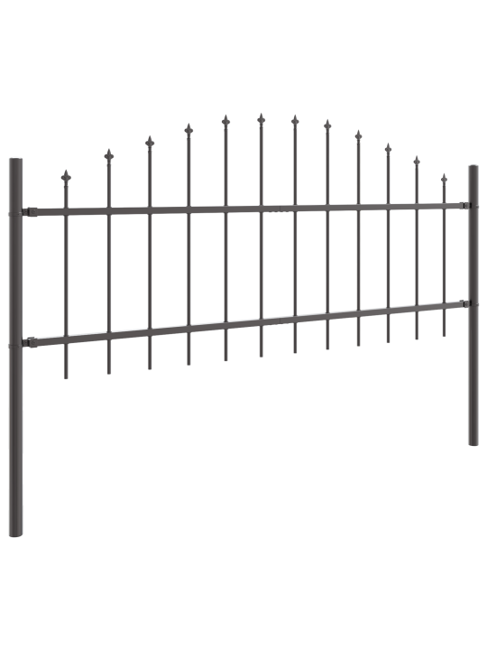 Puutarha-aidat hoop top harmaa 3,4x0,75 m teräs