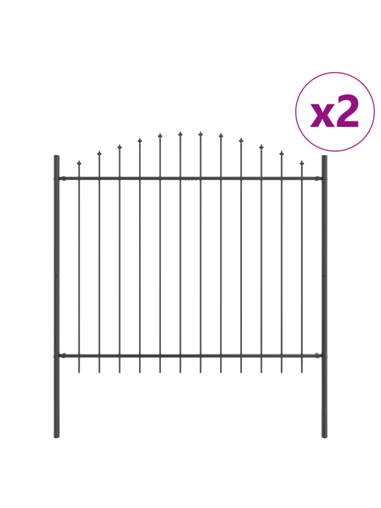 Puutarhavaja hoop top harmaa 3,4x1,25 m teräs