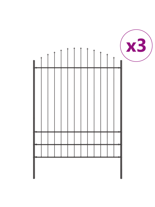 Puutarha-aita hoop top harmaa 5.1x2 m teräs