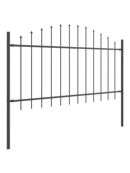 Puutarhaaita hoop-topilla harmaa 6,8x1 m teräs