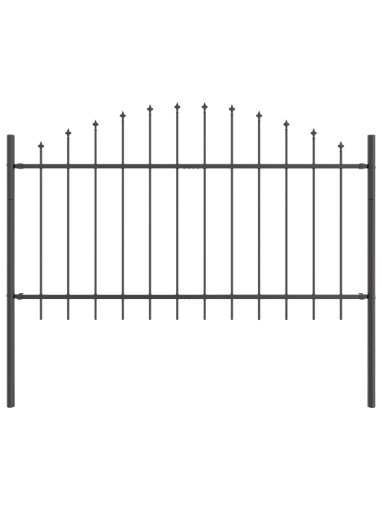 Puutarhaaita hoop-topilla harmaa 6,8x1 m teräs