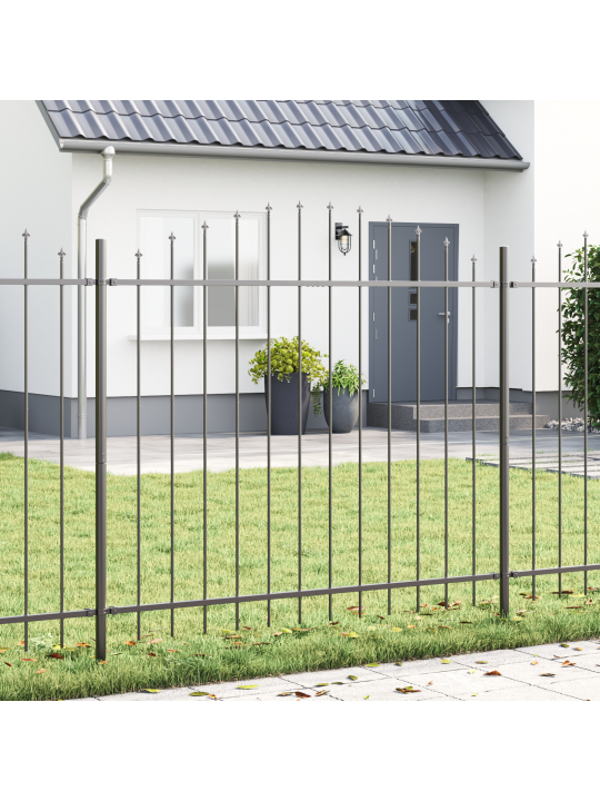Puutarhaaita kaarihuipulla harmaa 6,8x1,5 m teräs