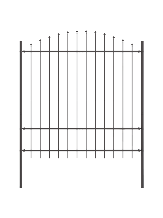 Puutarha-aita hoop-yläosalla harmaa 6,8x1,75 m teräs