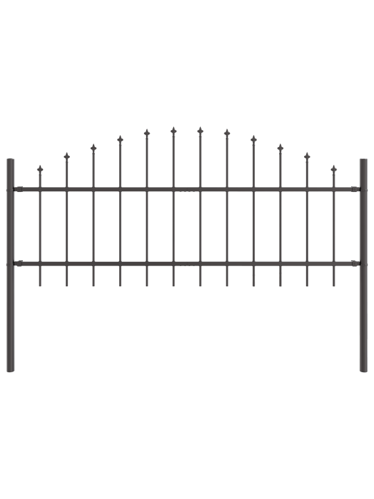 Puutarha-aita hoop-top harmaa 8,5x0,75 m teräs