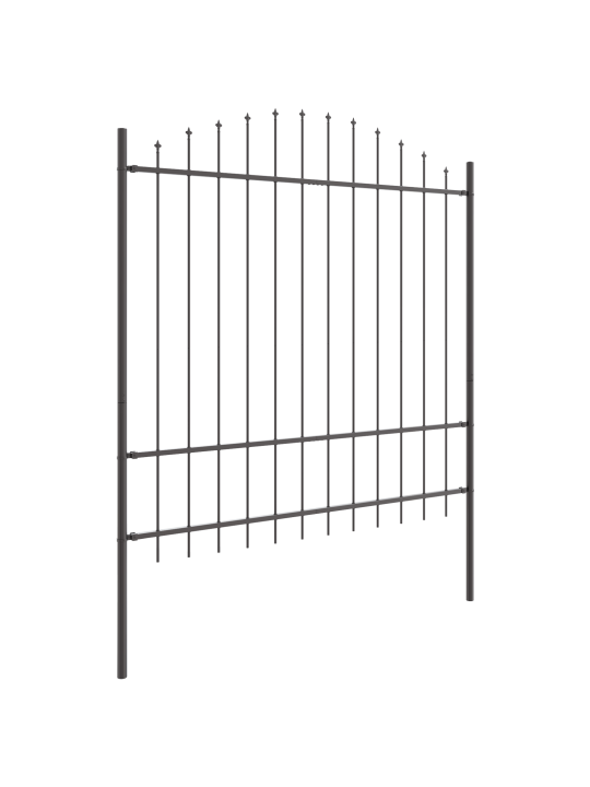 Puutarhatarha hoop top harmaa 8,5x1,75 m teräs