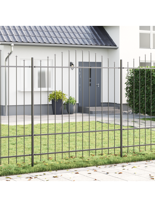 Puutarhatarha hoop top harmaa 8,5x1,75 m teräs