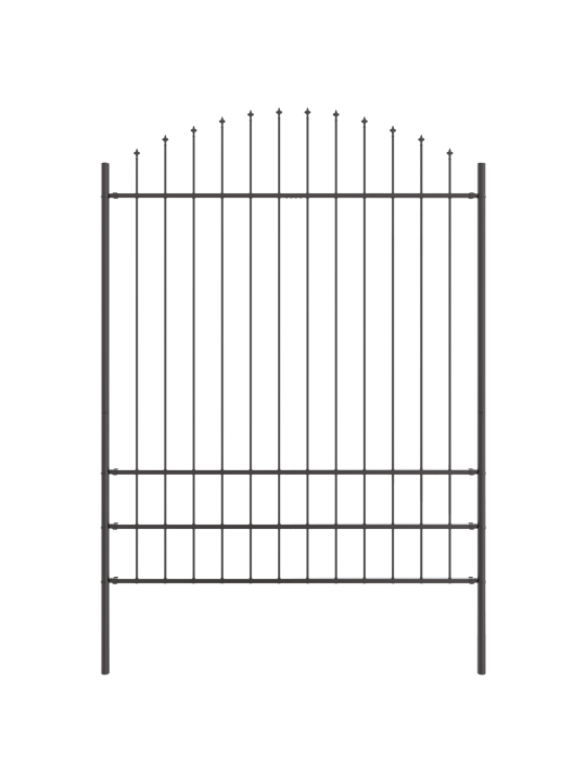 Puutarhakatto, jossa on kaariharja, harmaa, 10,2x2 m, teräs
