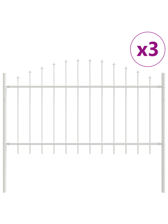 Puutarhaverkko koukkupäällä valkoinen 5,1x1 m teräs