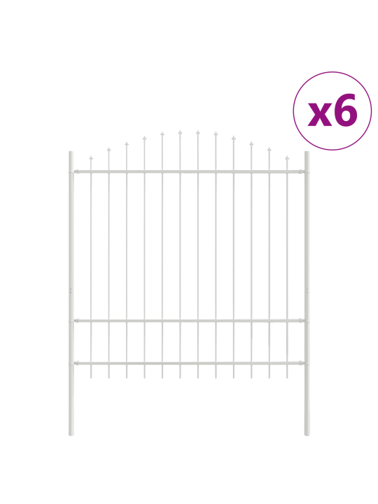 Puutarha-aita hoop-ympärillä valkoinen 10,2x1,75 m teräs