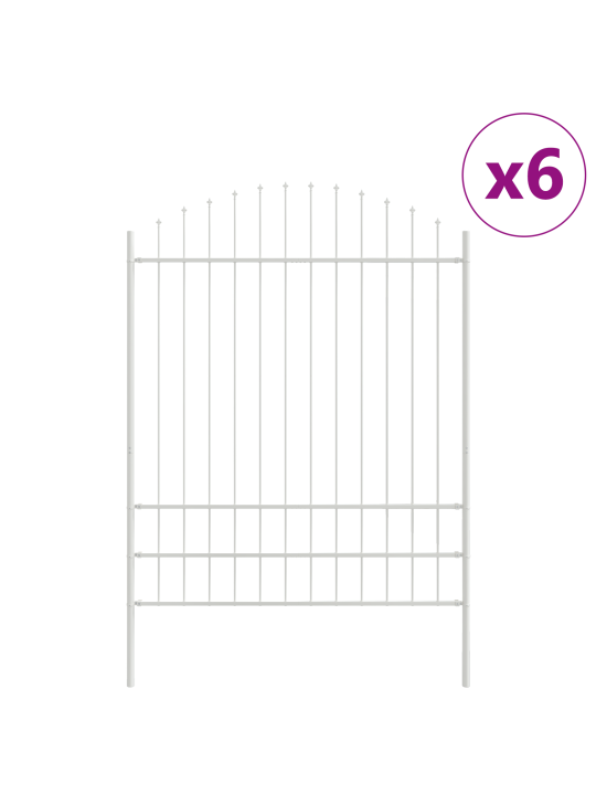 Puutarha-aita hoop-top valkoinen 10,2x2 m teräs