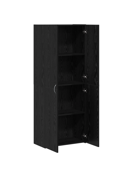 Arkistokaappi 2 kpl musta tammi tekninen puu 60 x 32 x 153 cm