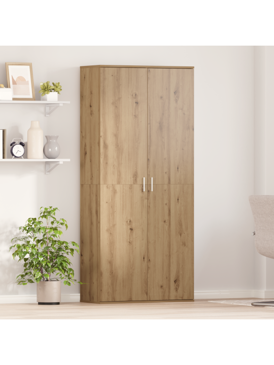 Yläkaappi käsityöläis tammi 80x35x180 cm teknistä puuta