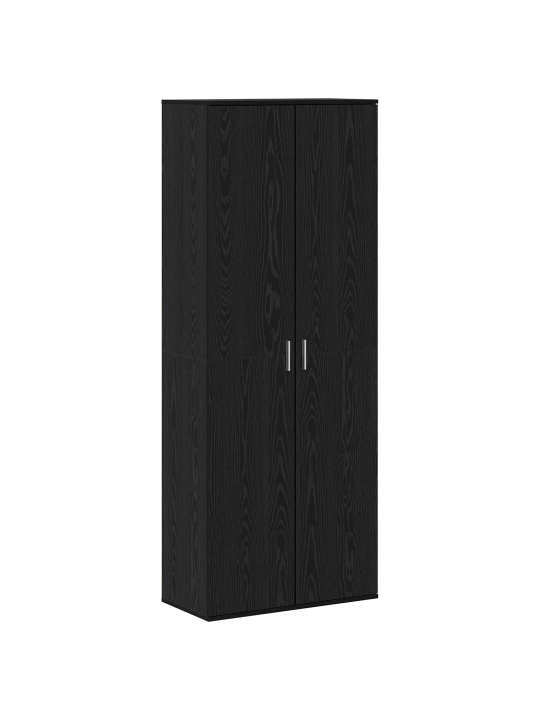Korkeakaappi musta tammi 70x35x180 cm tekninen puu