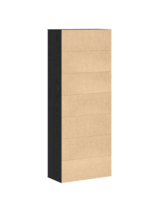 Korkeakaappi musta tammi 70x35x180 cm tekninen puu
