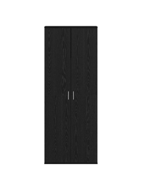 Korkeakaappi musta tammi 70x35x180 cm tekninen puu