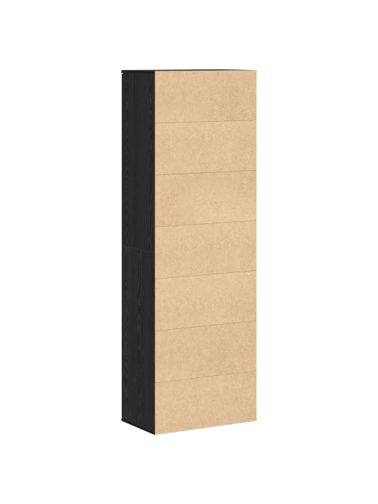 Korkea kaappi musta tammi 60x35x180 cm tekninen puu