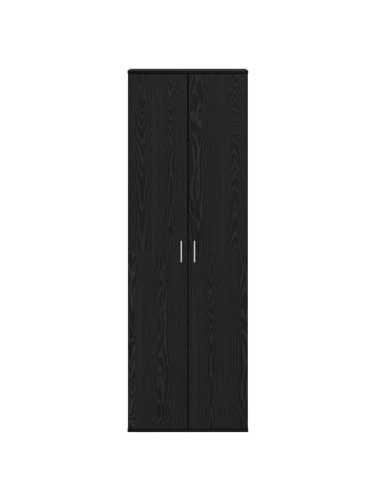 Korkea kaappi musta tammi 60x35x180 cm tekninen puu
