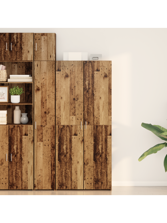Highboard vanha puu 40x42.5x185 cm käsitelty puu