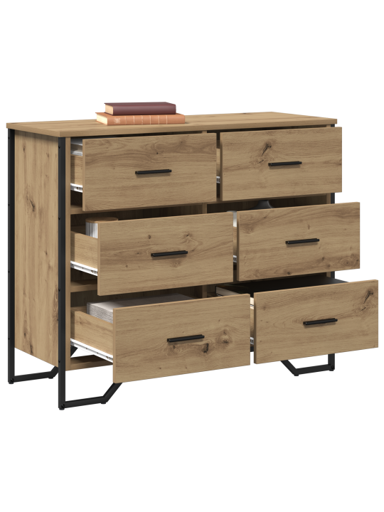 Laatikkokomero käsityöläisten tammi 91x35.5x74.5 cm insinööripuuta