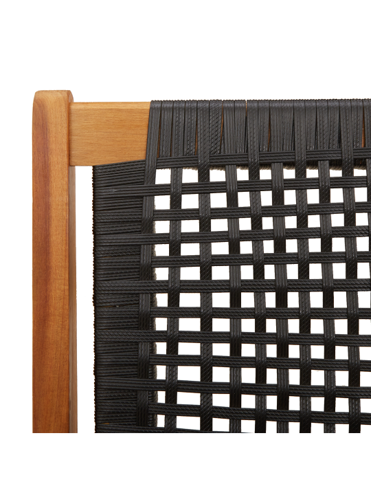 Puutarhapenkki musta 122x76x73,5 cm massiivinen akaasiapuu