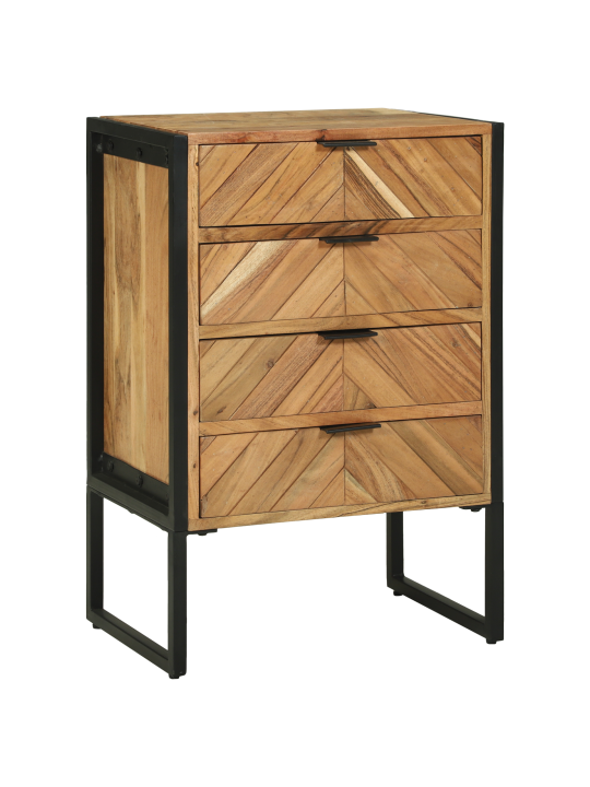 Highboard 50x35x75 cm täysi puu akaasiapu
