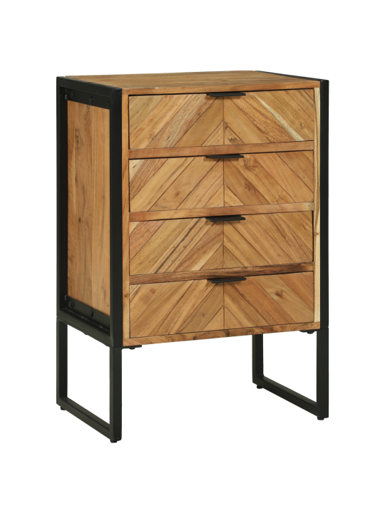 Highboard 50x35x75 cm täysi puu akaasiapu