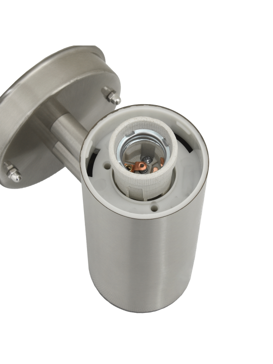 Ulkoseinälampu hopea ruostumaton teräs ip44