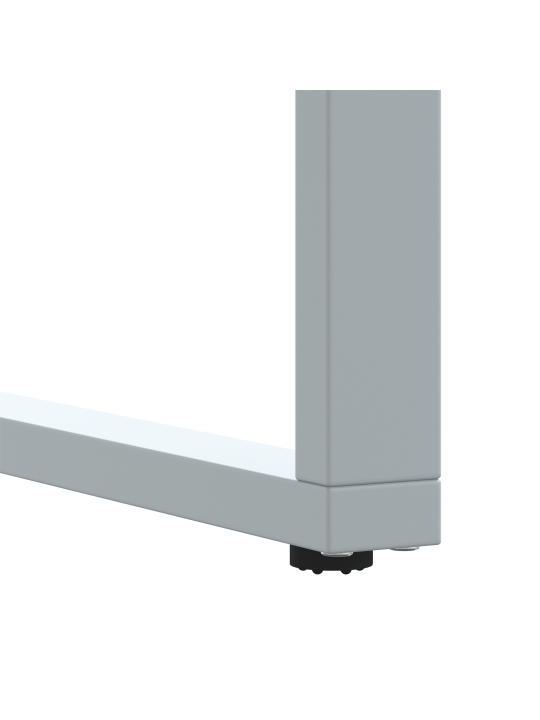 Ulkoilma ruokapöytä harmaa 180x90x75 cm teräs ja massiivipuusta akasia