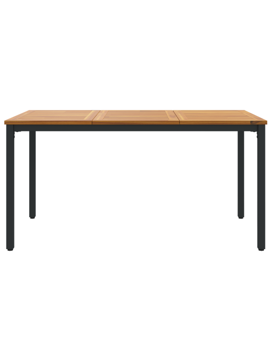 Puutarhapöytä 150x90x75 cm kiinteä akaasiapuu ja metalli