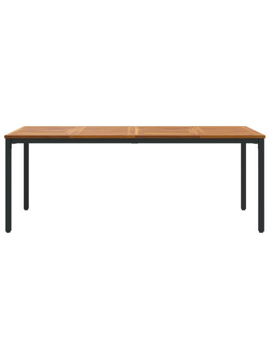 Puutarhapöytä 200x90x75 cm kiinteä akasiapuu ja metalli