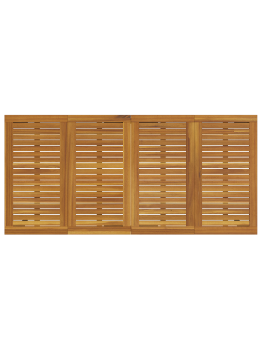 Puutarhapöytä 200x90x75 cm kiinteä akasiapuu ja metalli