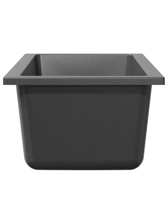 Keittiöallas ylivuotoaukolla harmaa graniitti