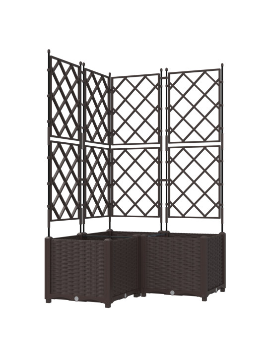 Köynnösruukku 3 kpl Ruskea 80x80x143 cm