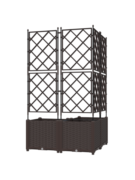 Köynnösruukku 3 kpl Ruskea 80x80x143 cm