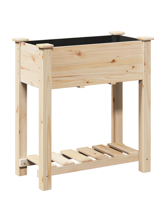 Puutarhan Istutuslaatikko Hyllyllä 71x37x76 cm Kiinteä Kuusi