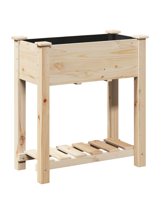 Puutarhan Istutuslaatikko Hyllyllä 71x37x76 cm Kiinteä Kuusi